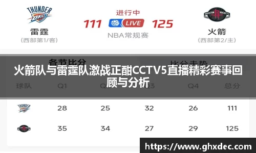 火箭队与雷霆队激战正酣CCTV5直播精彩赛事回顾与分析